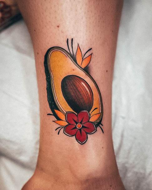 Cool Avocado Tattoos For Women