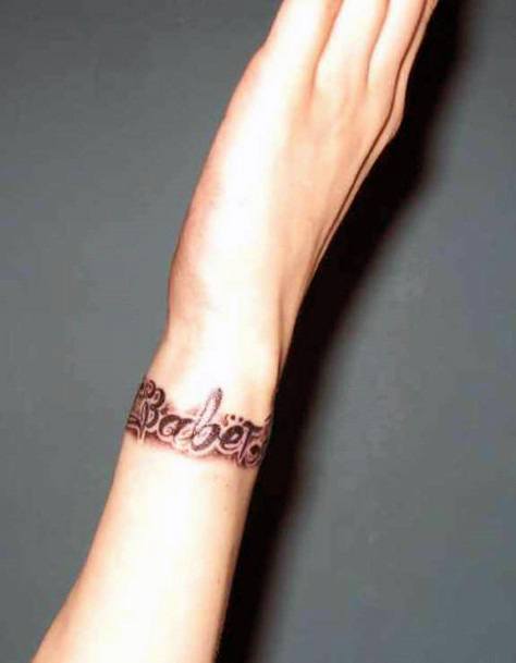 Cool Babe Tattoo Womens Wrist