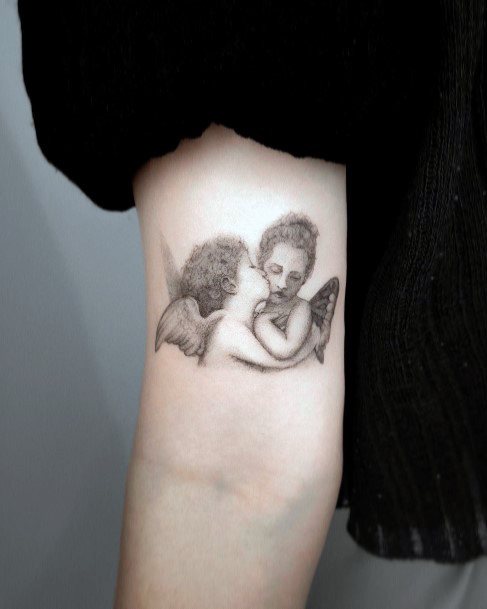 Cool Baby Angel Tattoos For Women