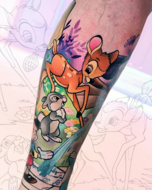 Cool Bambi Tattoos For Women