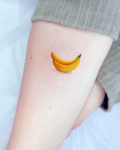 Cool Banana Tattoos For Women