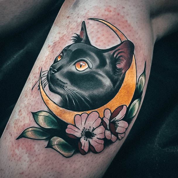 Cool Black Cat Tattoos For Women