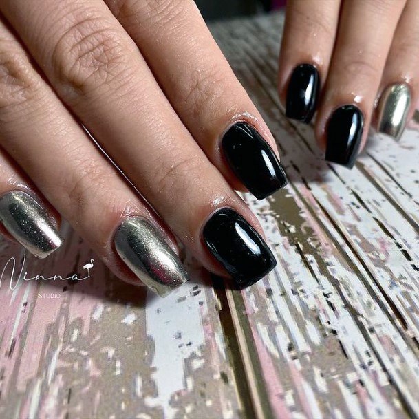 Cool Black Dress Nails For Women