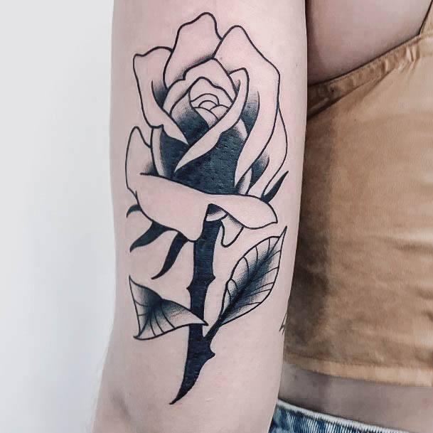 Cool Black Rose Tattoos For Women