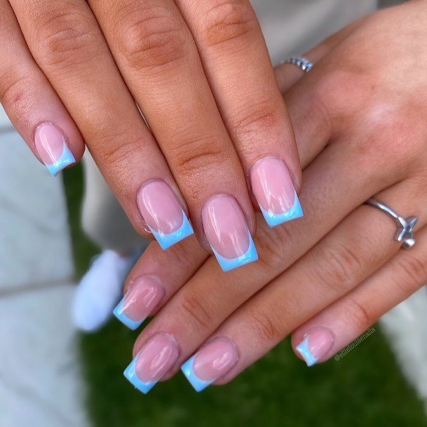 Cool Blue Summer Nails For Women