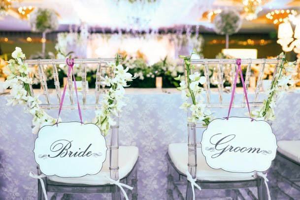 Cool Bride Groom Purple Wedding Reception Decor Ideas