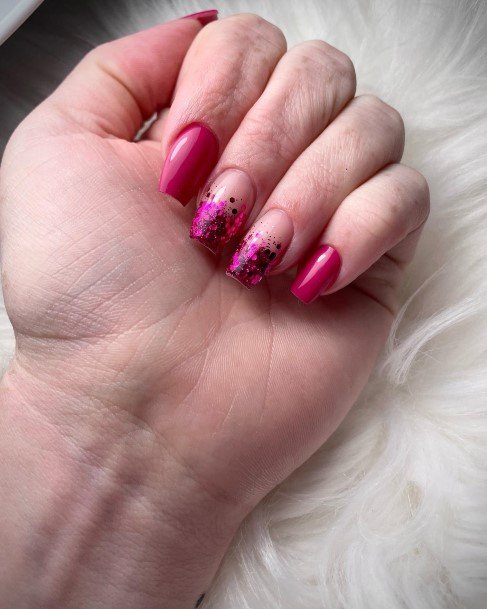 Cool Bright Pink Nails For Women