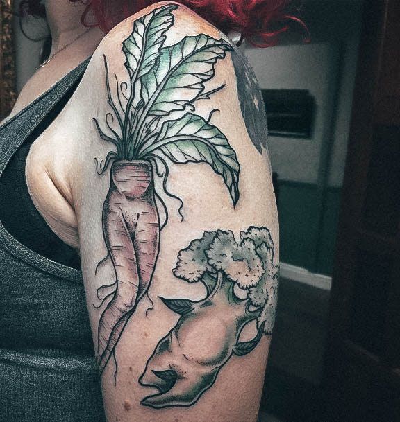 Cool Broccoli Tattoos For Women