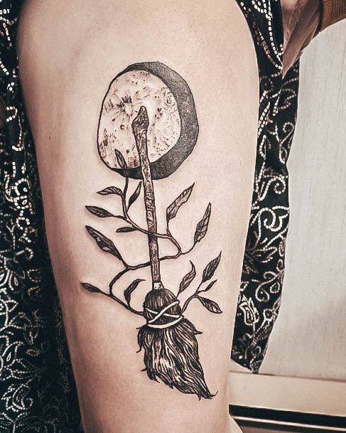 Cool Broom Tattoos For Women