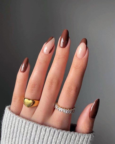 Cool Brown Dress Nails For Women