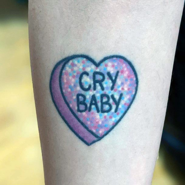 Cool Candy Heart Tattoos For Women