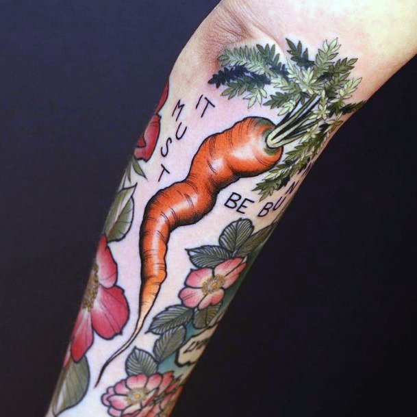 Cool Carrot Tattoos For Women