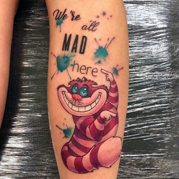 Cool Cheshire Cat Tattoos For Women