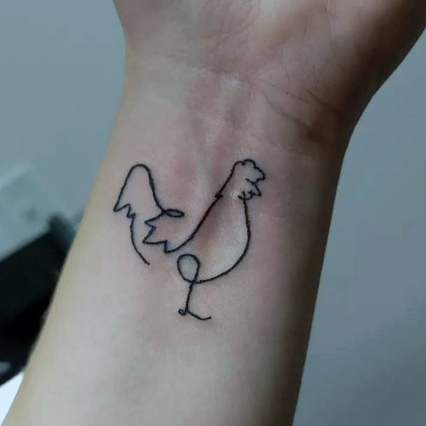 Cool Chicken Tattoos For Women