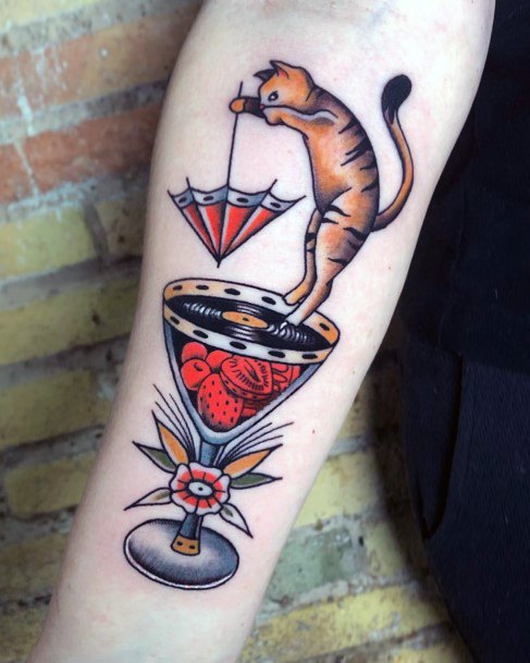 Cool Cocktail Tattoos For Women