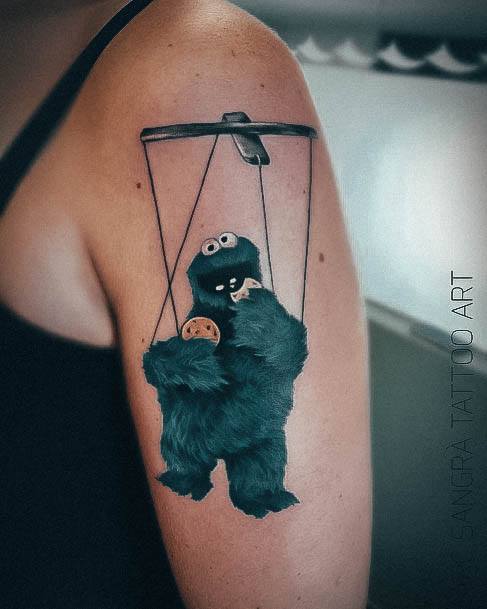 Cool Cookie Monster Tattoos For Women