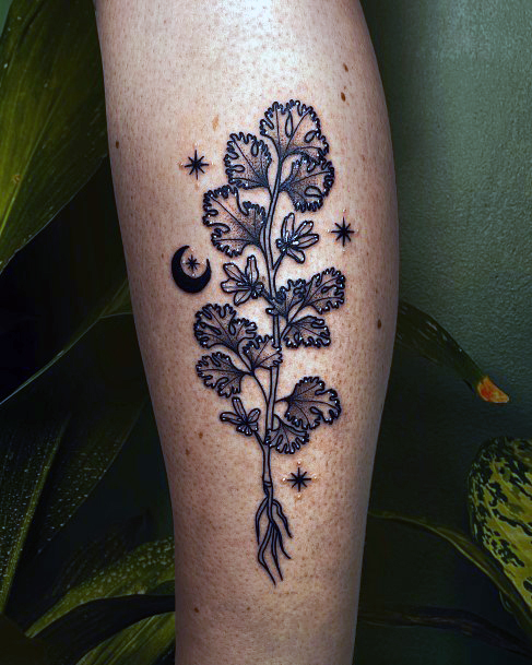 Cool Coriander Tattoos For Women