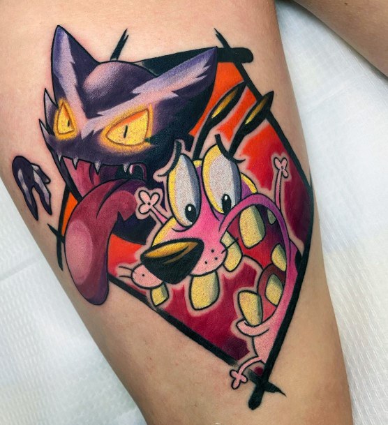 Cool Courage The Cowardly Dog Tattoos For Women