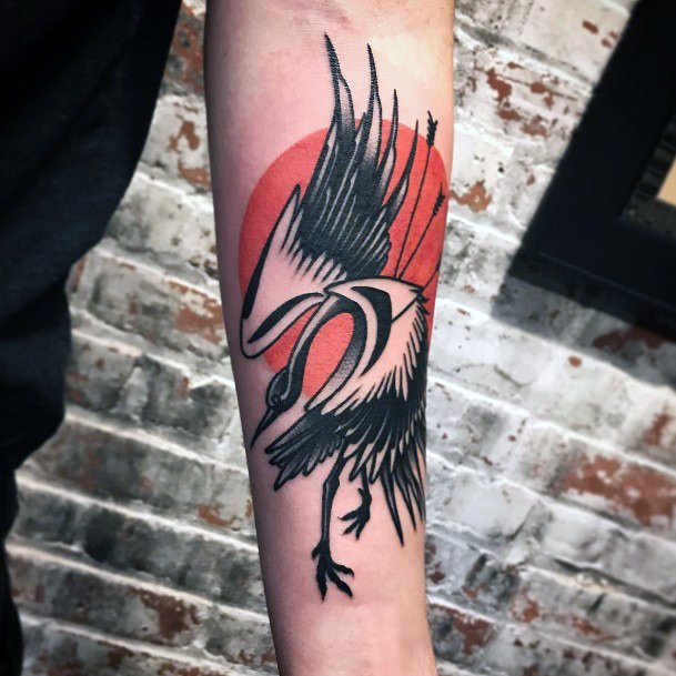 Cool Crane Tattoos For Women