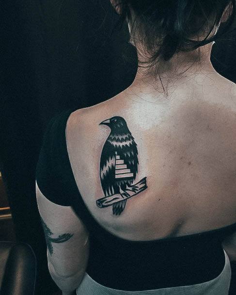 Cool Crow Tattoos For Women