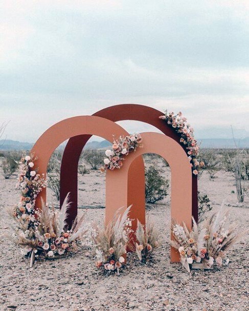 Cool Desert Orange Backdrop Ideas For Weddings