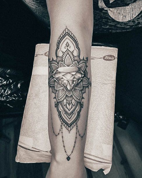 Cool Diamond Tattoos For Women Mandala