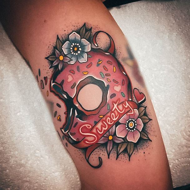 Cool Donut Tattoos For Women