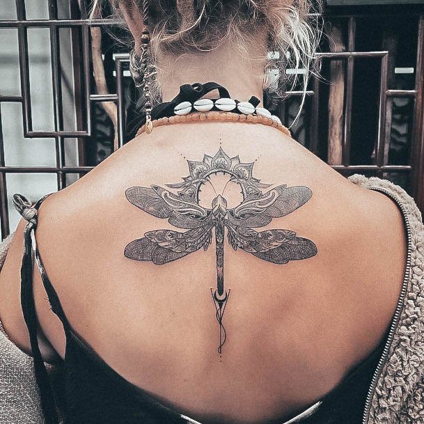 Cool Dragonfly Tattoos For Women Back