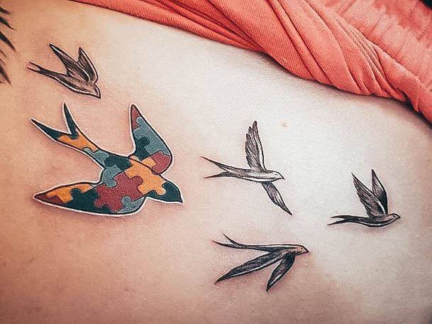 Cool Female Autism Tattoo Designs