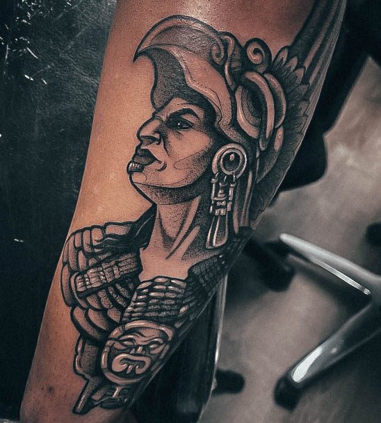 Cool Female Aztec Tattoo Designs