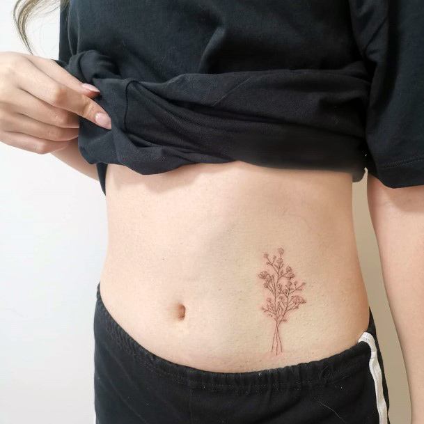 Cool Female Babys Breath Tattoo Designs