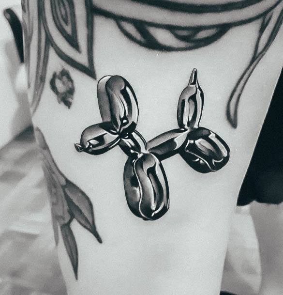 Cool Female Ballon Animal Tattoo Designs