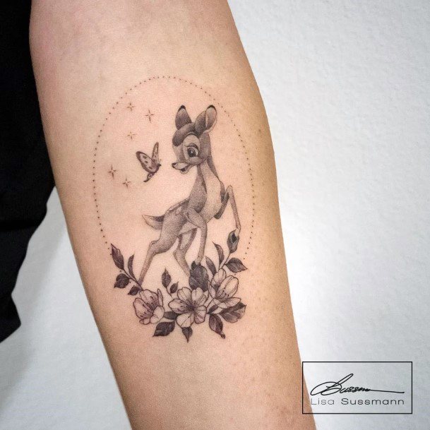 Cool Female Bambi Tattoo Designs