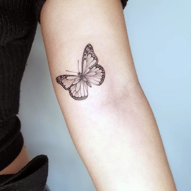 Cool Female Black Ink Tattoo Designs