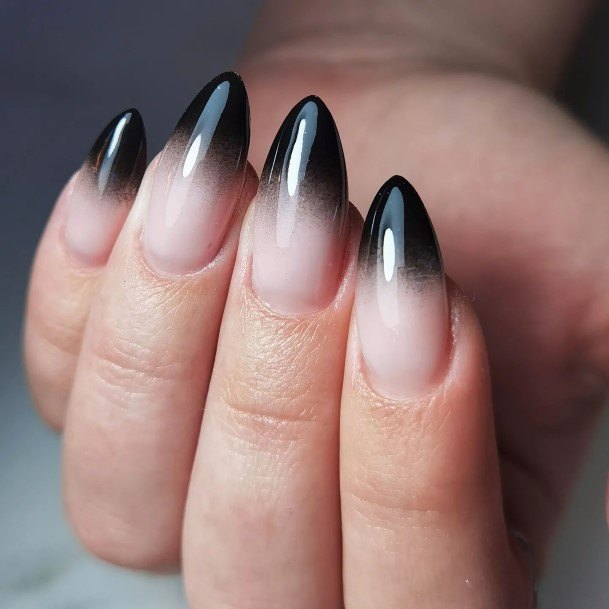 Cool Female Black Ombre Nail Designs