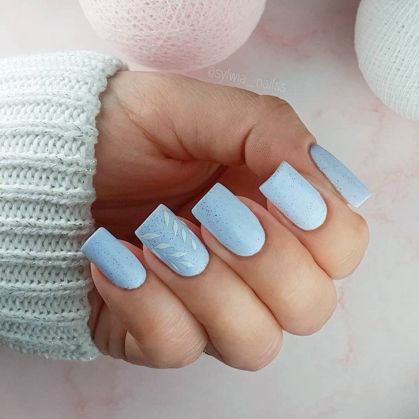 Cool Female Blue Summer Nail Designs