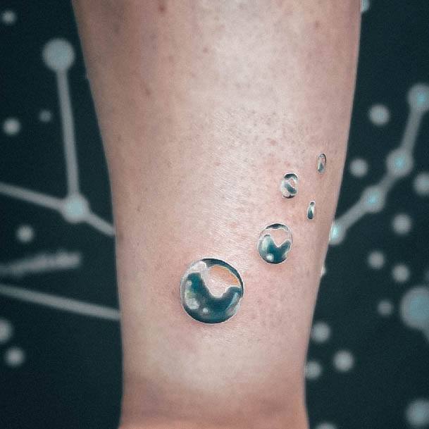 Cool Female Bubble Tattoo Designs