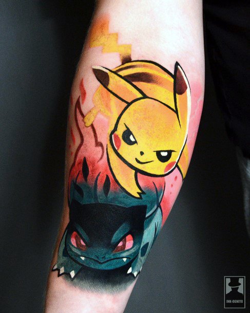 Cool Female Bulbasaur Tattoo Designs