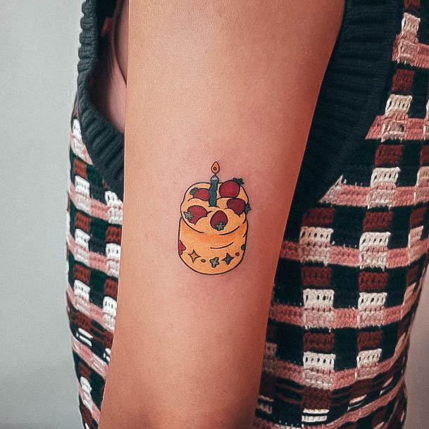 Cool Female Cake Tattoo Designs