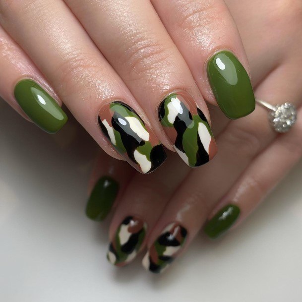 Cool Female Camo Nail Designs