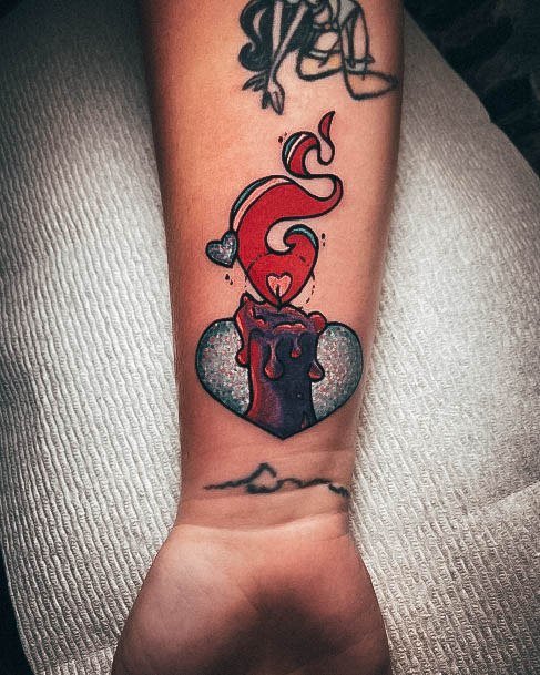 Cool Female Candle Tattoo Designs