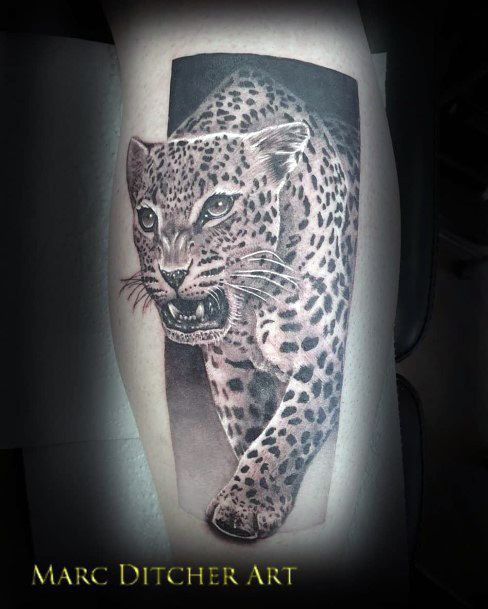 Cool Female Cheetah Tattoo Designs