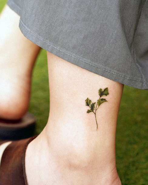 Cool Female Coriander Tattoo Designs