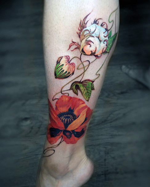 Cool Female Cotton Tattoo Designs