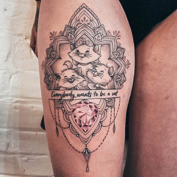 Cool Female Crystal Tattoo Designs