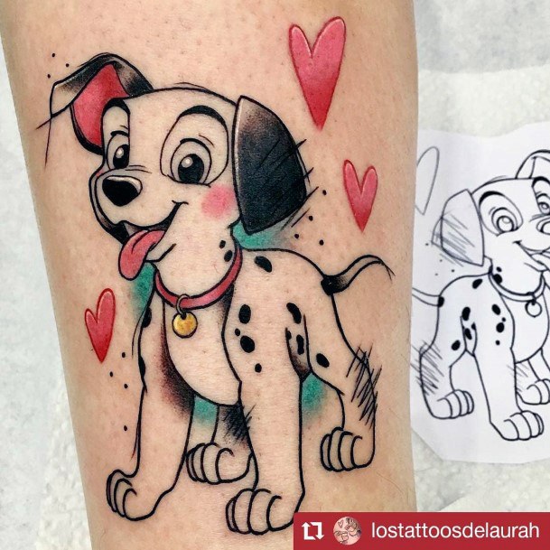 Cool Female Dalmatian Tattoo Designs