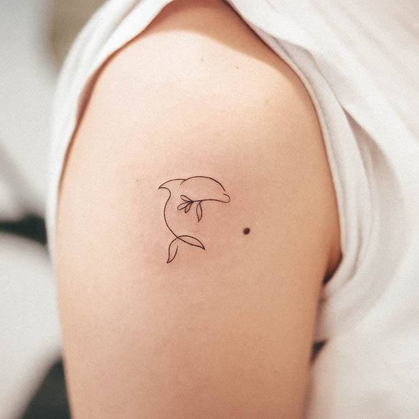 Cool Female Dolphin Tattoo Designs