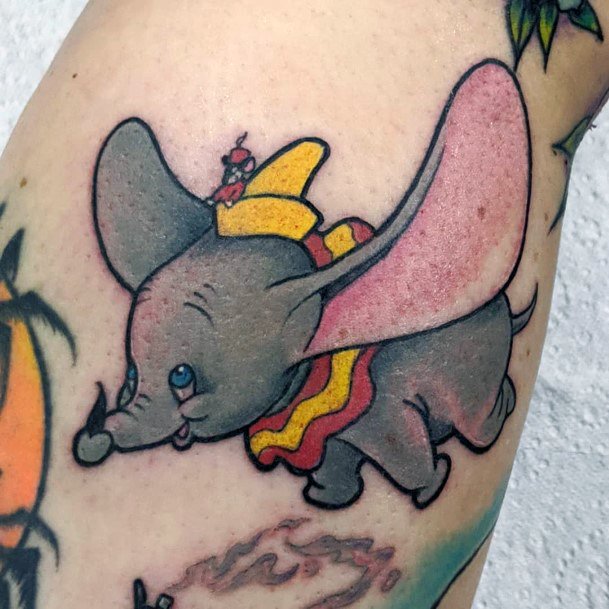 Cool Female Dumbo Tattoo Designs