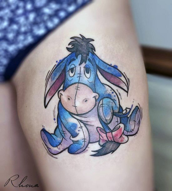 Cool Female Eeyore Tattoo Designs