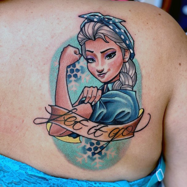 Cool Female Elsa Tattoo Designs